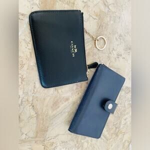 bundle  2 pc of Coach Black Wallet and Keychain Set